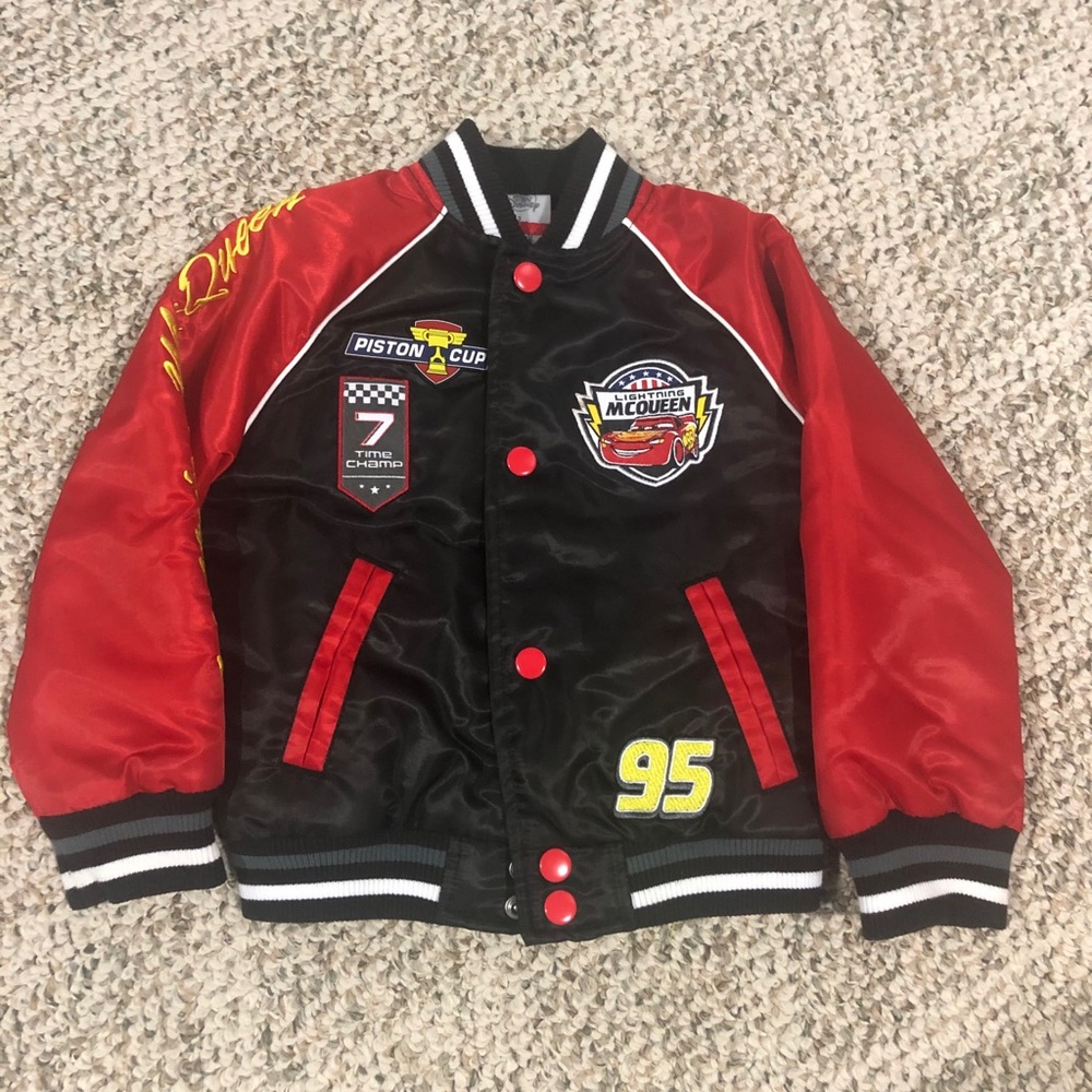 Disney Varsity Jacket Lightning McQueen Size 2T